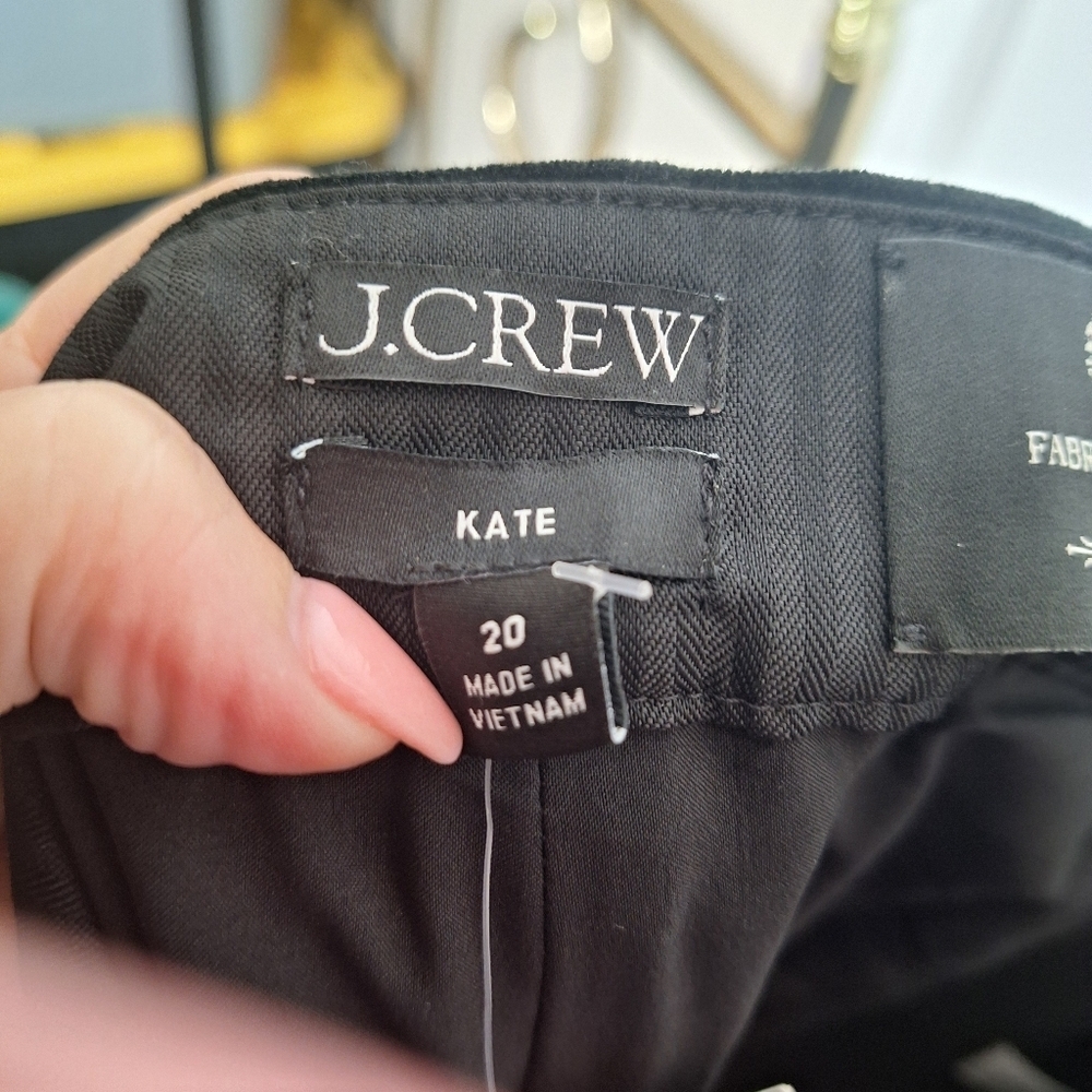 J Crew Kate Straight Leg Velvet Pants NWT Size 20 - Picture 7 of 10
